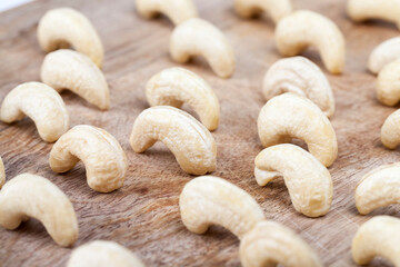 beautiful bent cashew nuts