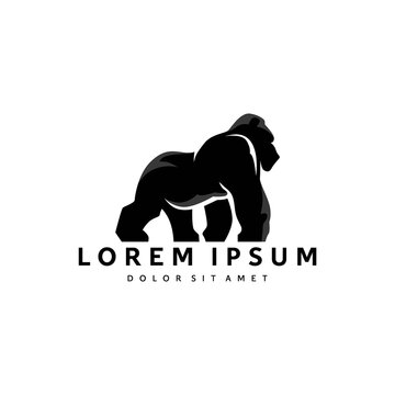 gorilla logo design modern template vector image