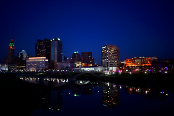 Obraz premium Columbus Ohio Skyline at night 