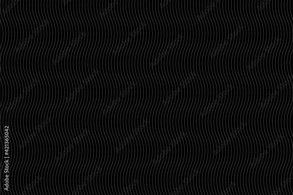 Poster seamless lines of graphic pattern. design vertical spline of regular line white on black. design pri