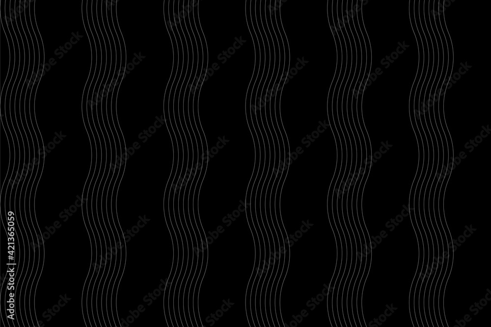 Poster abstract lines of graphic pattern. design vertical stripe of rregular spline white on black. design 