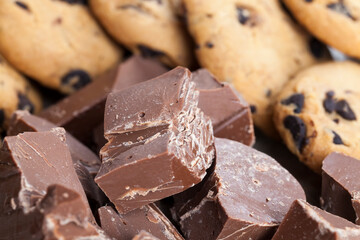 very sweet pieces of chocolate