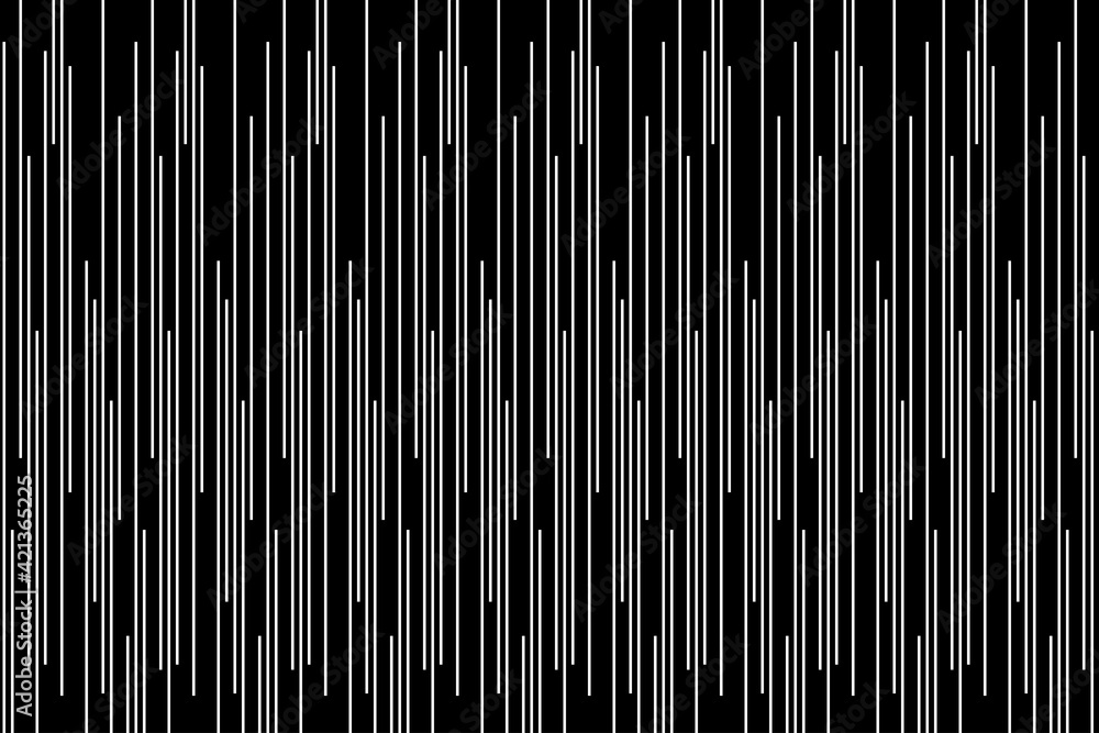 Poster abstract lines of graphic pattern. design vertical stripe of random line white on black. design prin