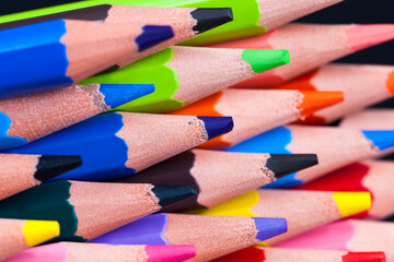 ordinary colored wooden pencil