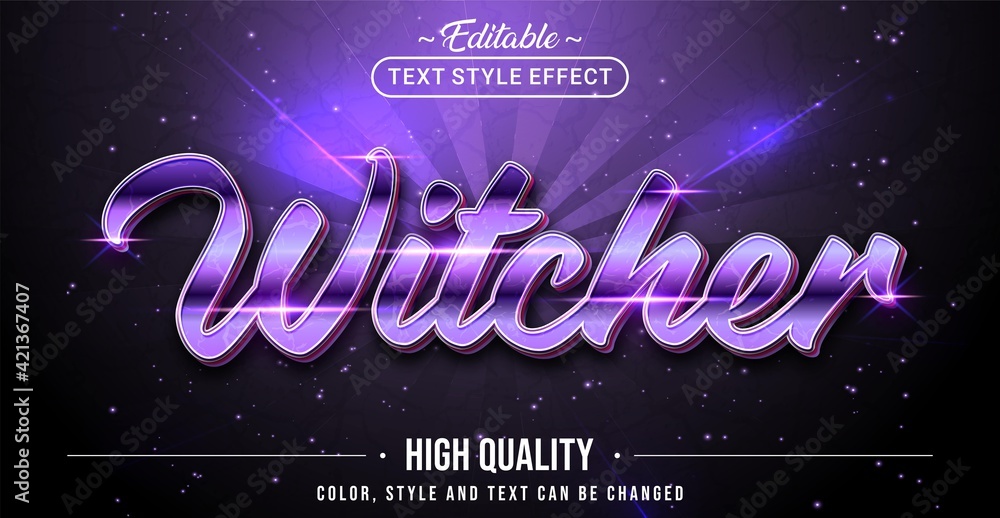 Poster Editable text style effect - Witcher text style theme.