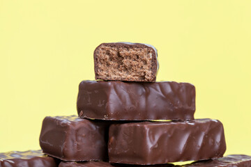 edible bitter chocolate made from cocoa