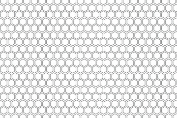 Black and White Honeycomb Pattern