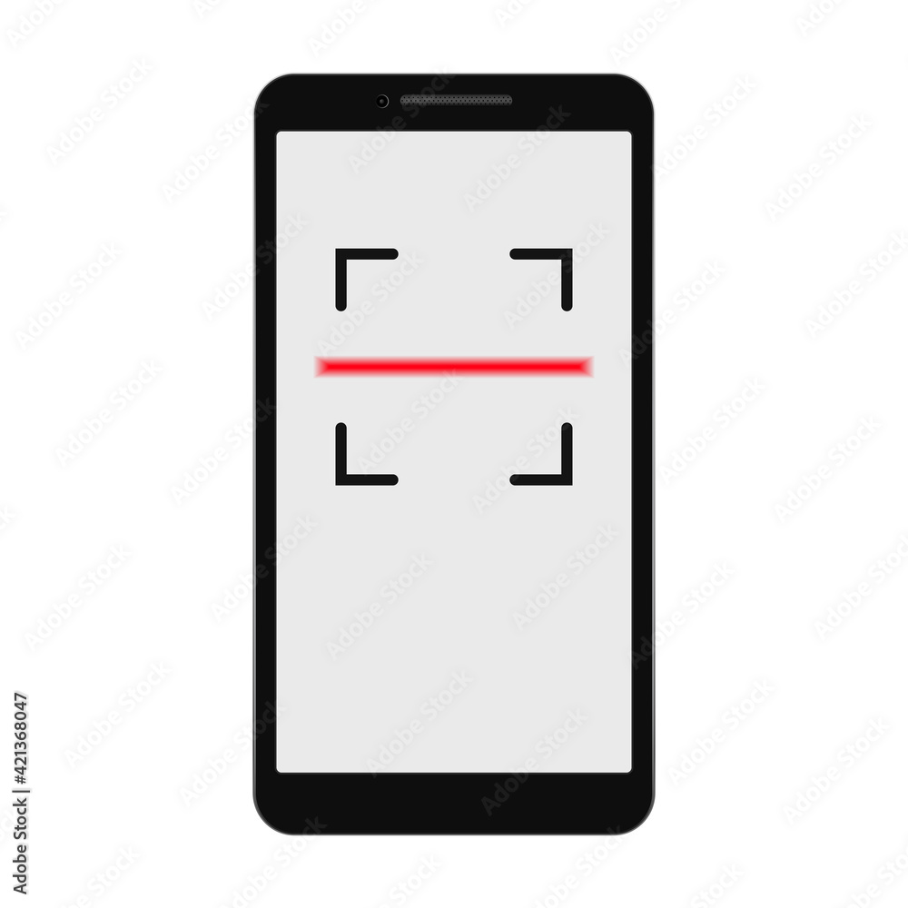 Poster scanning concept using phone. smartphone scan icon. vector illustration.