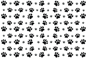 Black Animal Paw Pattern
