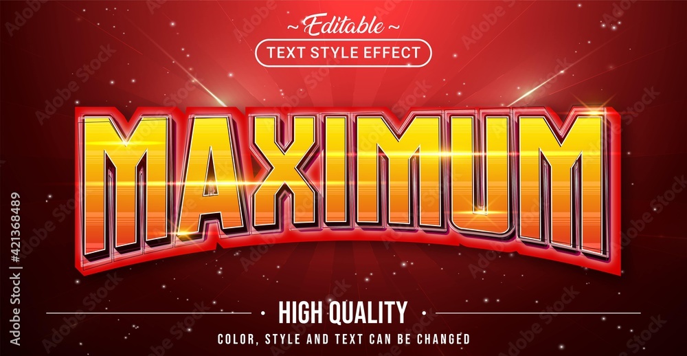 Poster editable text style effect - maximum text style theme.