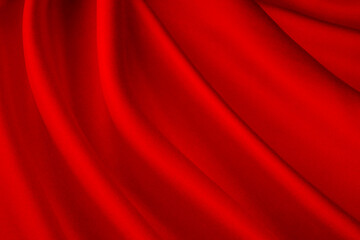 シルクのドレープ　赤