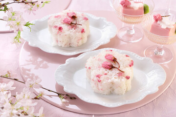 さくら型さくらご飯　おうちでお花見　