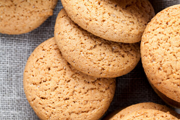 porous cookies baked with oatmeal
