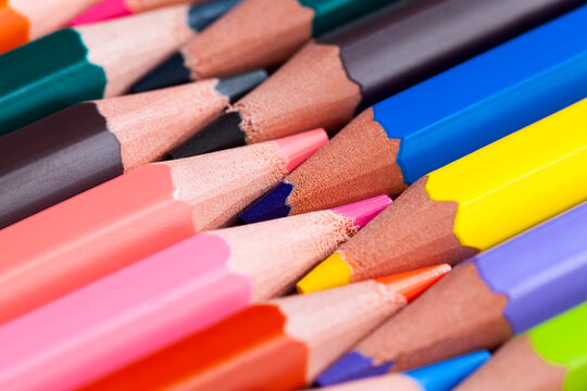 ordinary colored wooden pencil