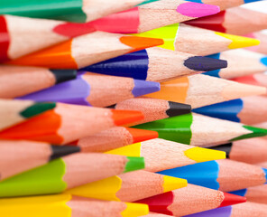 Fototapeta premium ordinary colored wooden pencil