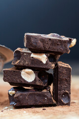 sweet chocolate with nuts