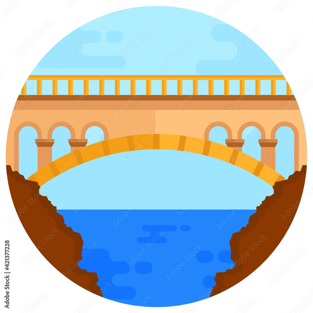 Canvas Prints trendy vector design of stone bridge