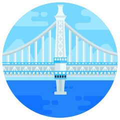 
An icon design of oresund bridge 

