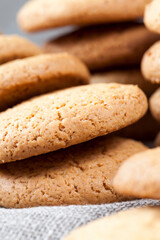 round cookies made from wheat and oat flour