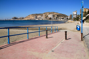 Beautiful view of Almadraba beach in Alicante