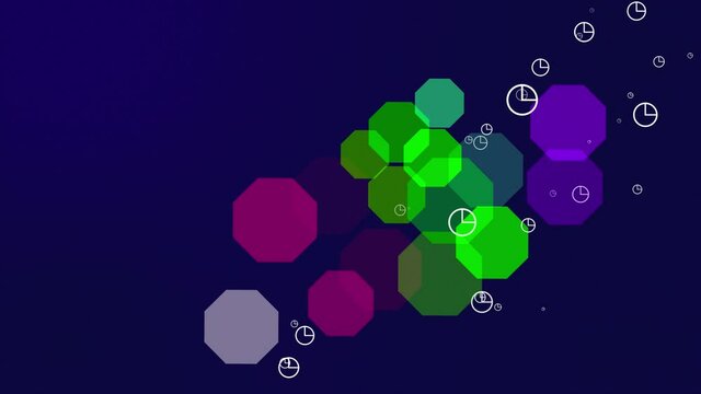 Abstract digital wallpaper with bright geometric forms.