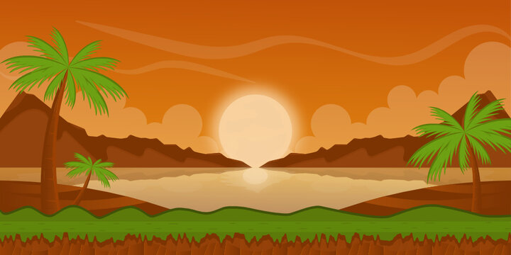 
A night background flat illustration, premium download

