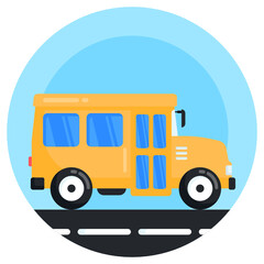 
School bus in flat editable vector design 

