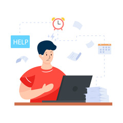 
A creative design vector of work from home 

