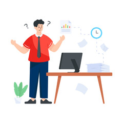 
A creative design vector of work from home 

