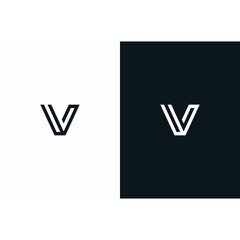 Letter V logo initial