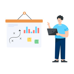 
Social media content sharing flat illustration 

