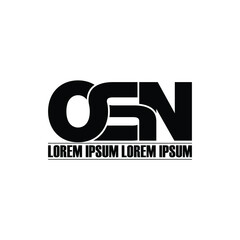 OSN letter monogram logo design vector
