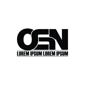 OSN letter monogram logo design vector