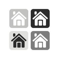 Set of Home Icons. House Icon vectors. Flat Illustration. Stay home.