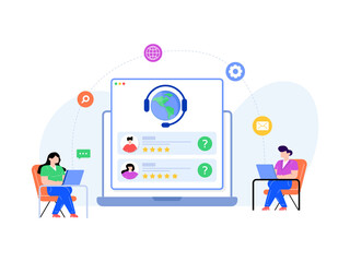 
A flat illustration of web ad in modern style 

