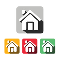 Set of Home Icons. House Icon vectors. Flat Illustration. Stay home.