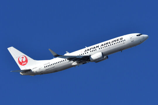 Tokyo, Japan - December 26, 2020:Japan Airlines (JAL) Boeing B737-800 (JA335J) passenger plane.