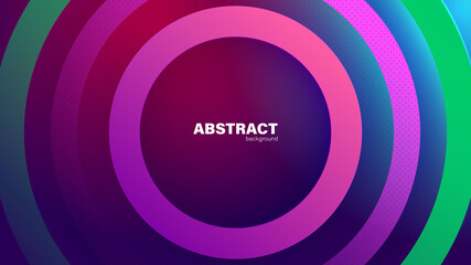 Abstract colorful modern background with copy space, Colorful circles on blue background,vector.