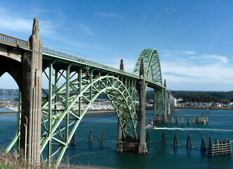 The Yaquina Bay Bridge in Newport, Oregon on the Oregon Coast, Taken in Winter