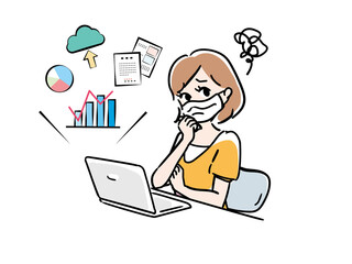 オフィス　仕事効率の悪い女性