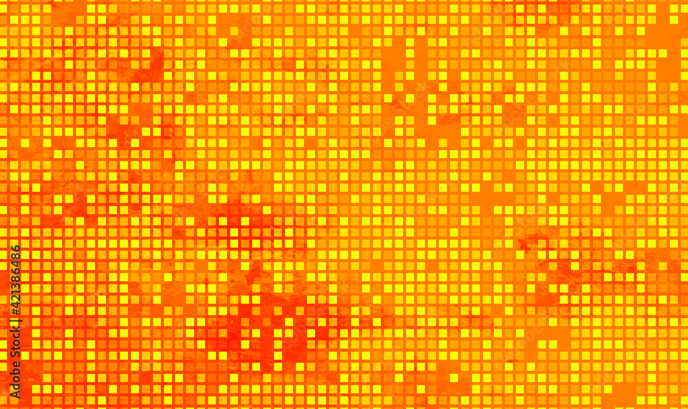 Aufkleber abstract orange geometric background, creative design templates. pixel art grid mosaic tile. orange 