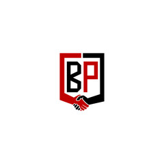 bp logo hand deal  design vector icon
