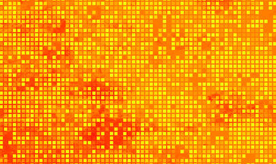 Abstract Orange geometric Background, Creative Design Templates. Pixel art Grid Mosaic tile. Orange grain checkered background with red vignette. Seamless color mosaic texture. Vector EPS10