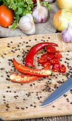 sliced hot red pepper