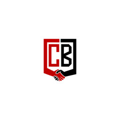 cb logo hand deal  design vector icon