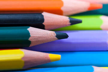 colored wooden pencils