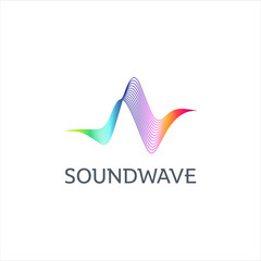 sound wave gradient logo design