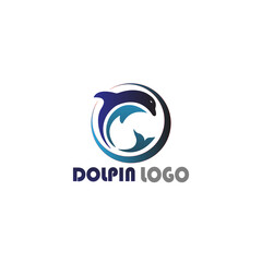 Obraz premium Dolphin logo icon vector template
