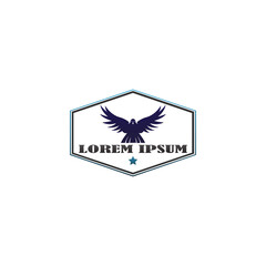 Eagle logo design template. Wings logo design concept.