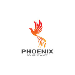 Phoenix logo template  Fire-bird  Eagle logo